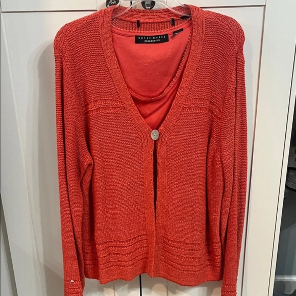 90’s Liz Claiborne Crazy Horse Sweater & Tank Set size xl - Picture 1 of 5